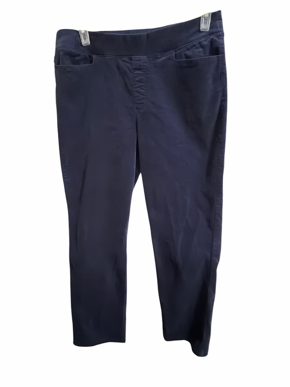 D&Co Women's Navy Pull-On Chino Pants with Elastic Waist